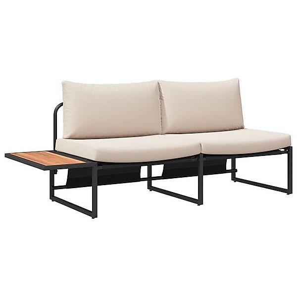 vidaXL Loungesofa 2-Sitzer Garten-Sofa mit Taupe-Kissen, 1 Teile günstig online kaufen