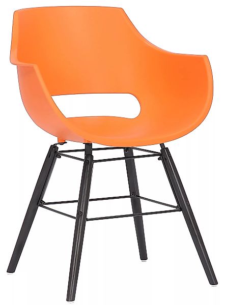 Stuhl Skien Kunststoff schwarz orange günstig online kaufen