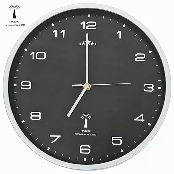 Funkwanduhr Mit Quarzwerk 31 Cm Schwarz günstig online kaufen