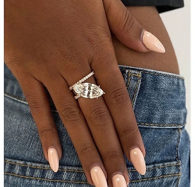 ROUGEMONT Silberring Funkelnde Eleganz Verlobungsring Eternity Ring 925 Sil günstig online kaufen