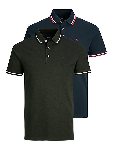 Jack & Jones Poloshirt JJEPAULOS im Doppelpack mit Logostickerei und Komfor günstig online kaufen