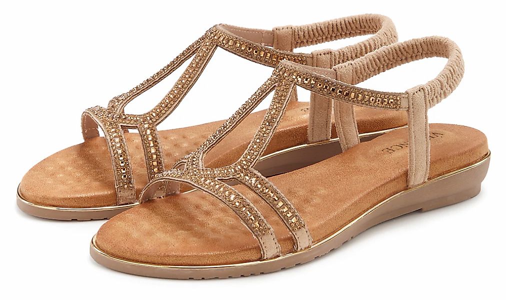 Vivance Sandale "Sandalette, Sommerschuh," mit Glitzer Verzierungen und ela günstig online kaufen