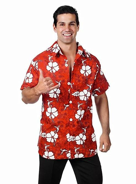 Underwraps T-Shirt Hawaiihemd rot Rotes Surferhemd für Sunnyboys günstig online kaufen