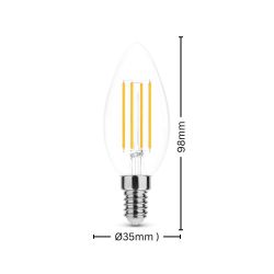 Aigostar LED-Leuchtmittel 4w LED Candle Filament günstig online kaufen