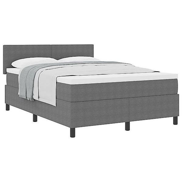 vidaXL Bett Boxspringbett mit Matratze Hellgrau 140x200 cm Cord-Stoff (1-tl günstig online kaufen