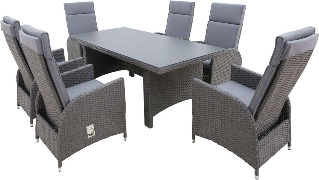 KONIFERA Garten-Essgruppe ""Newcastle"" Set, 6 Sessel, Rückenlehne verstell günstig online kaufen