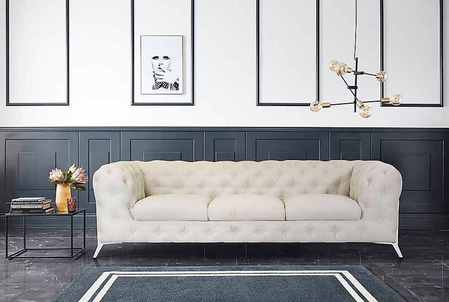 Leonique Chesterfield-Sofa "Amaury", aufwändige Knopfheftung, moderne Chest günstig online kaufen