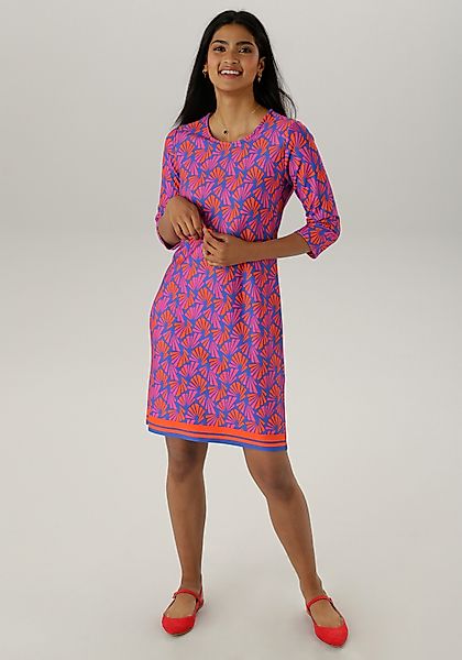 Aniston SELECTED Jerseykleid mit ausdrucksvollem Retro-Muster günstig online kaufen