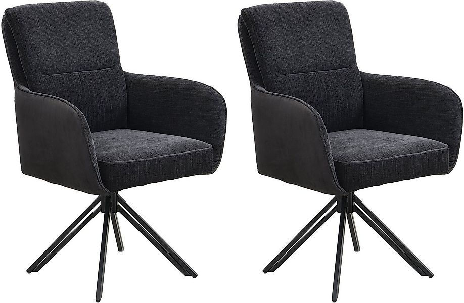 byLIVING Esszimmerstuhl Tino (Set, 2 St), 360 Grad drehbar mit Federkernpol günstig online kaufen