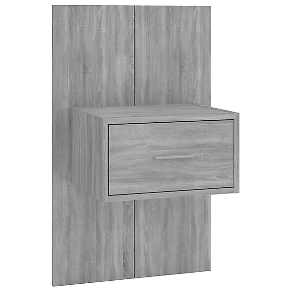 vidaXL Nachttisch Wand-Nachttisch Grau Sonoma (1-St) günstig online kaufen