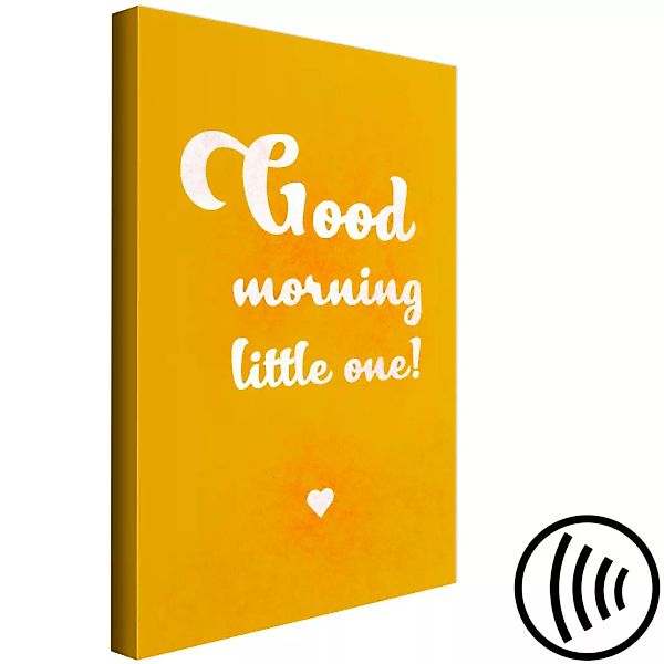 Bild auf Leinwand Schöne Begrüßung - weißer Schriftzug Good Morning Little günstig online kaufen