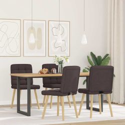 vidaXL Esszimmerstuhl Esszimmerstühle 4 Stk. Dunkelbraun günstig online kaufen