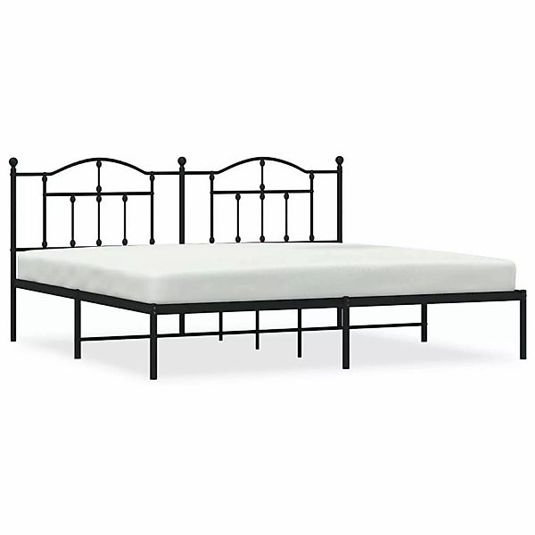 vidaXL Bettgestell mit Kopfteil Metall Schwarz 200x200 cm Modell 41846415 günstig online kaufen