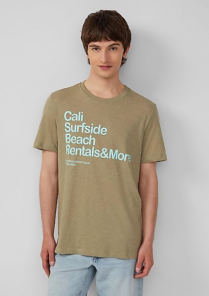 s.Oliver Kurzarmshirt T-Shirt Baumwoll-T-Shirt mit Frontprint günstig online kaufen