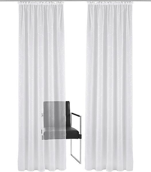 Home affaire Gardine »Adele«, (1 St.), transparent, mit floraler Stickerei, günstig online kaufen