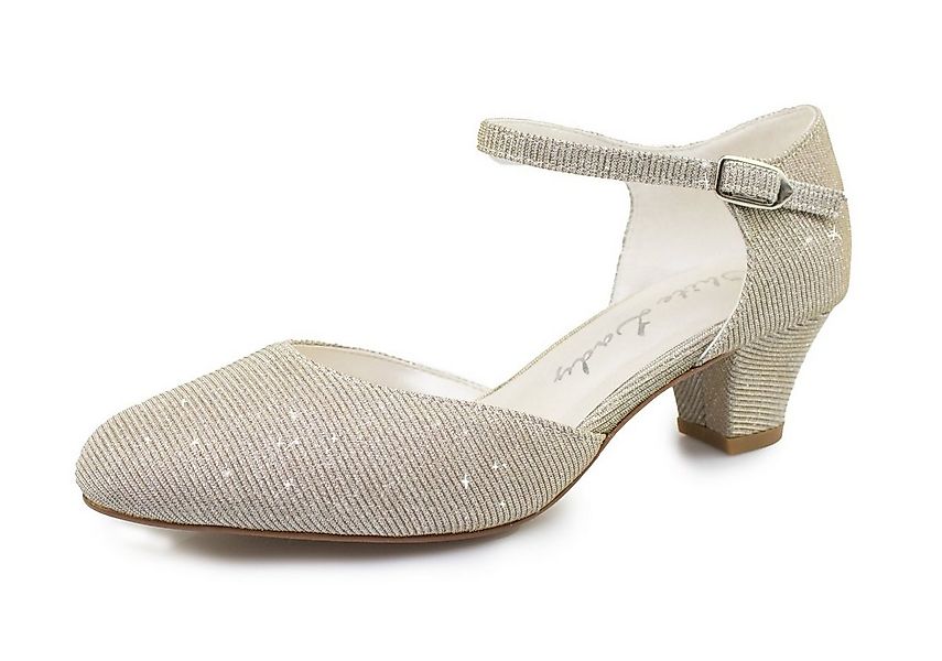 White Lady 850 Glitter zweifarbig - weite Riemchen Pumps Slingpumps günstig online kaufen