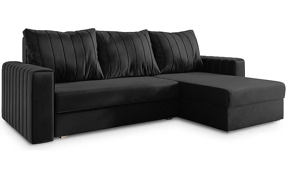 MASSENO Ecksofa mit Schlaffunktion Carl ¦ schwarz ¦ Maße (cm): B: 236 H: 85 günstig online kaufen