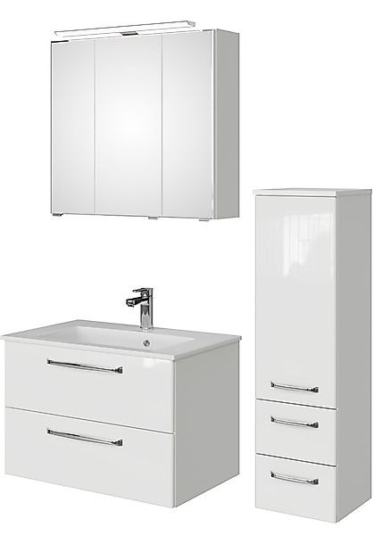 Saphir Badmöbel-Set »Badmöbel-Set Trentino 3-tlg Mineralmarmorwaschtisch,LE günstig online kaufen
