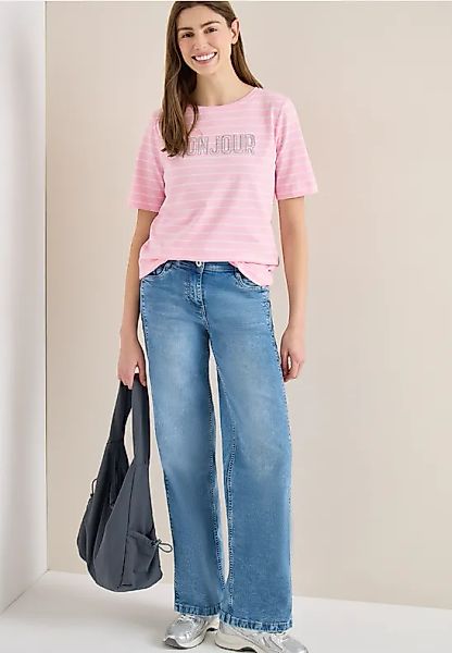 Steifen-Shirt mit Wording günstig online kaufen