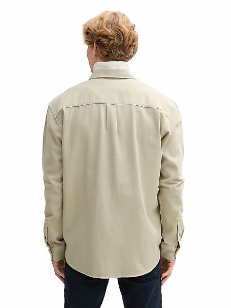TOM TAILOR Denim Langarmhemd Relaxed Fit Hemd mit Brusttasche günstig online kaufen