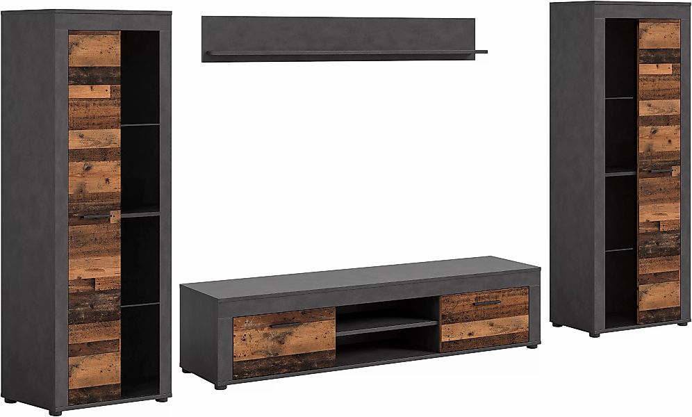 INOSIGN Wohnzimmer-Set "Aosta, Breite 310cm, best. aus: 2x Vitrine, Lowboar günstig online kaufen