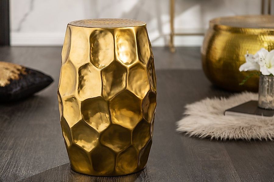 riess-ambiente Beistelltisch ORGANIC ORIENT Ø50cm gold (Einzelartikel, 1-St günstig online kaufen