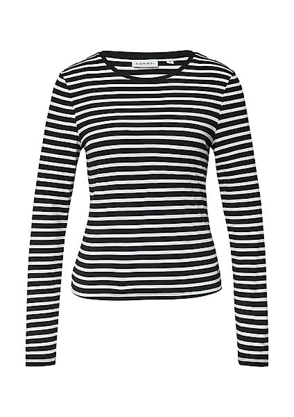 comma casual identity Langarmshirt, gestreift, figurbetont, casual, Rundhal günstig online kaufen