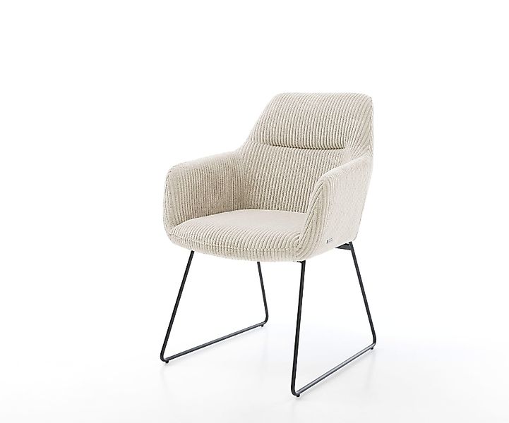 Esszimmerstuhl Pejo-Flex Cord Silbergrau Kufengestell Schwarz Taschenfederk günstig online kaufen