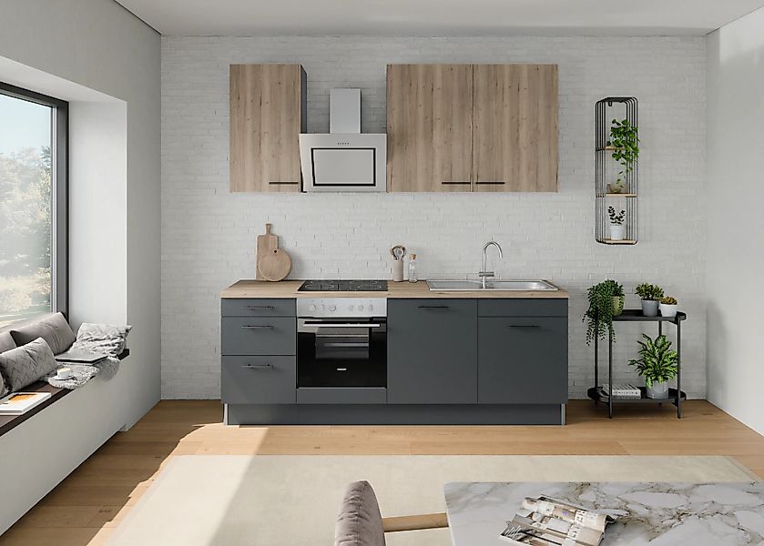 OPTIFIT Küchenzeile "Fiona", Breite 230 cm, mit Hanseatic-E-Geräten in Prem günstig online kaufen