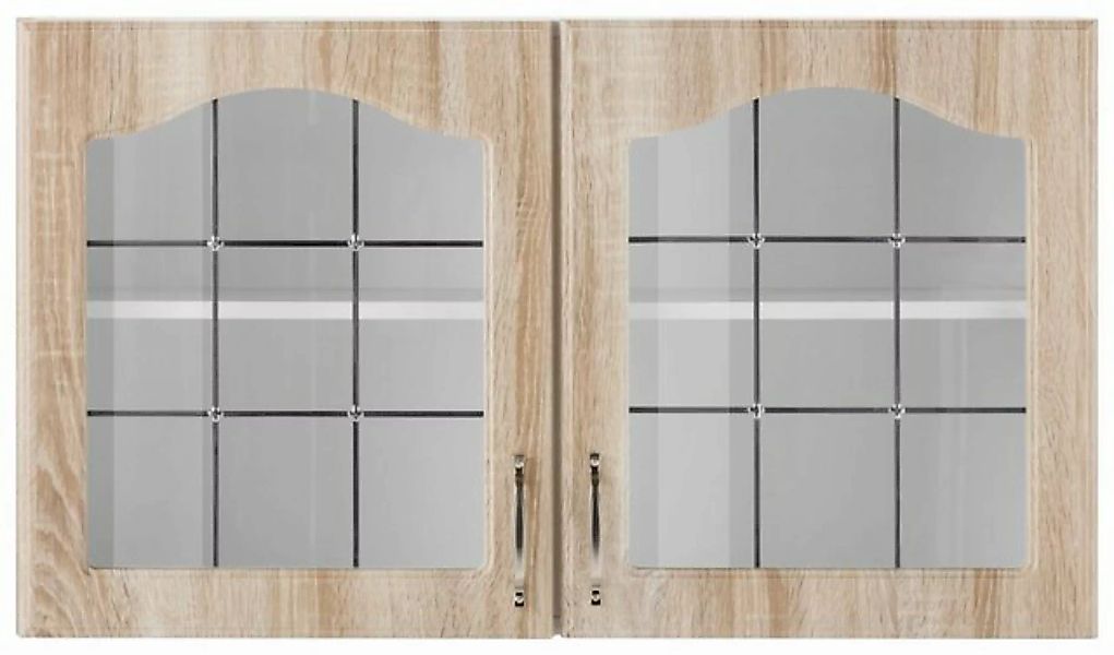 wiho Küchen Glashängeschrank Linz 100 cm breit, mit 2 Glastüren günstig online kaufen