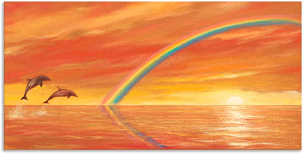 Artland Wandbild »Regenbogen über dem Meer«, Wassertiere, (1 St.) günstig online kaufen