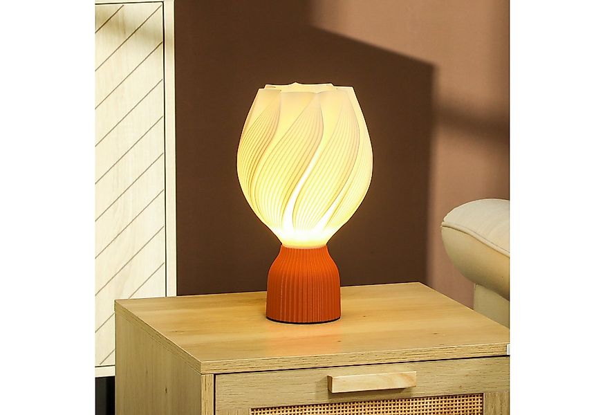 HOMCOM Tischleuchte Moderne LED-Tischlampe mit blütenblattartigem, LED wech günstig online kaufen