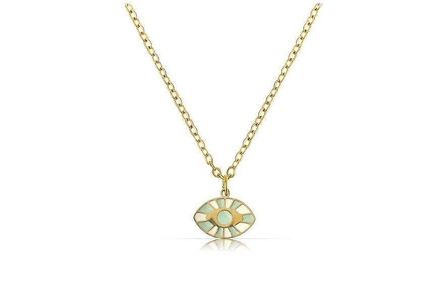 Made by Nami Kette mit Anhänger vergoldet mit Evil Eye Anhänger aus Chirurg günstig online kaufen