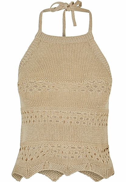 URBAN CLASSICS Muskelshirt "Urban Classics Damen Ladies Short Crochet Knit günstig online kaufen