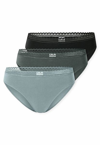 Schiesser Rioslip "Modern Multipacks" 3er Pack, Spitzenbänder, Baumwollmisc günstig online kaufen