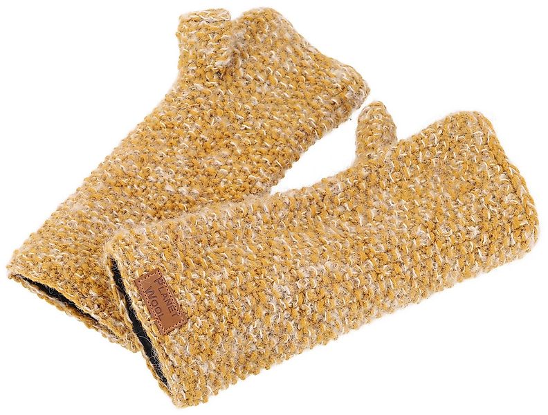 Guru-Shop Strickhandschuhe Handgestrickte Pulswärmer, Handstulpen,.. günstig online kaufen