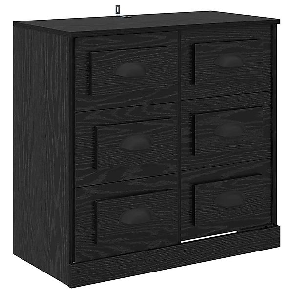 vidaXL Sideboard Schwarz Eichen-Optik 70 x 35,5 x 67,5 cm 881428 günstig online kaufen
