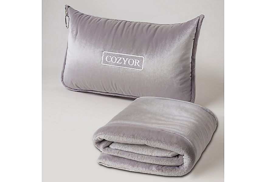 Cozyor Reisekissen und Reisedecke 2 in 1, Reiseset kuschelig weich + Rucksa günstig online kaufen