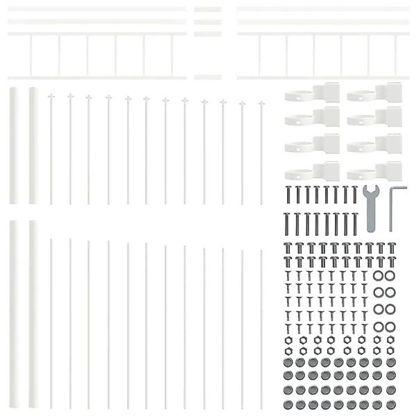 vidaXL Gartenzaun Weiß 170 x 200 cm 42003921 günstig online kaufen