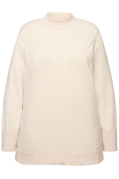 Ulla Popken Strickpullover Pullover Stehkragen Langarm günstig online kaufen