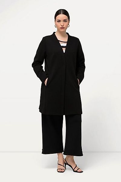 Ulla Popken Sommerjacke Jerseyjacke V-Ausschnitt Druckknopf günstig online kaufen