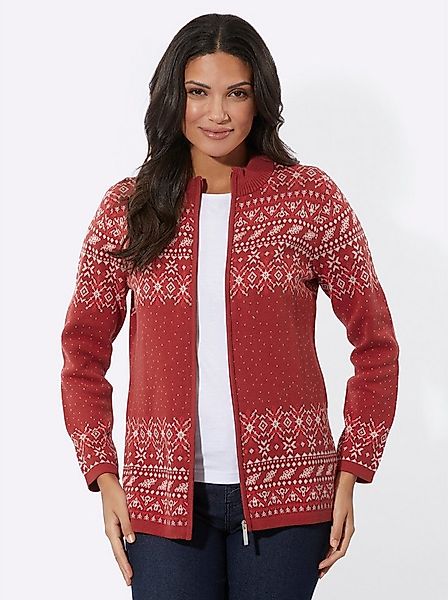 Sieh an! Strickjacke Jacquardstrickjacke . günstig online kaufen