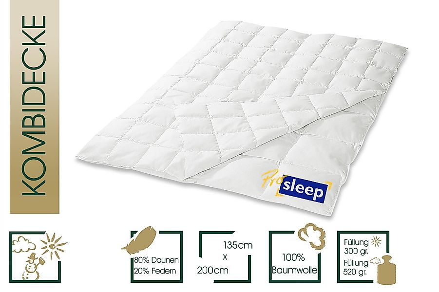 HANSKRUCHEN Daunenbettdecke Pro Sleep, Füllung: 80% günstig online kaufen