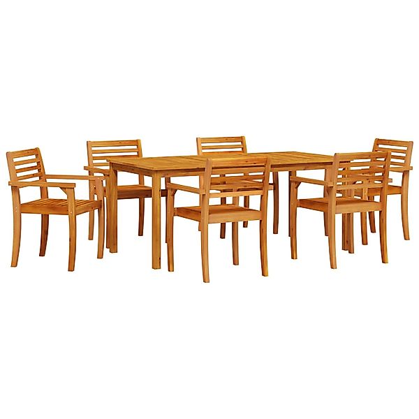 vidaXL 7-tlg Garten-Essgruppe Massivholz Akazie 3375673 günstig online kaufen