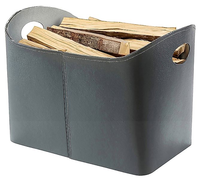 Kobolo Kaminholzkorb Holztrage in grau aus günstig online kaufen