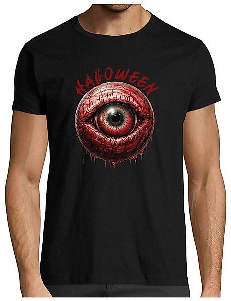 MyDesign24 T-Shirt Herren Halloween Shirt realistisches blutunterlaufenes A günstig online kaufen