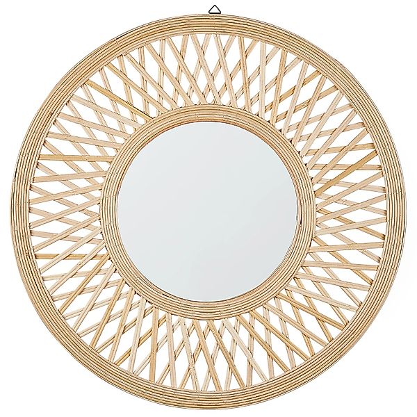 Beliani Wandspiegel BACATA Heller Holzfarbton 2x60x60 günstig online kaufen