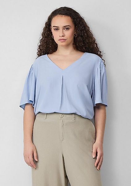 QS Kurzarmbluse Bluse Bluse mit Puffärmeln günstig online kaufen