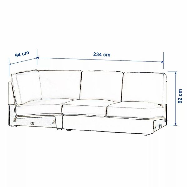 Bezug für Kivik Eckteil, caffe latte, Cotton Panama (702-47) günstig online kaufen