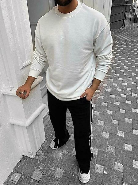Megaman Jeans Rundhalspullover Oversize Pullover Herren günstig online kaufen